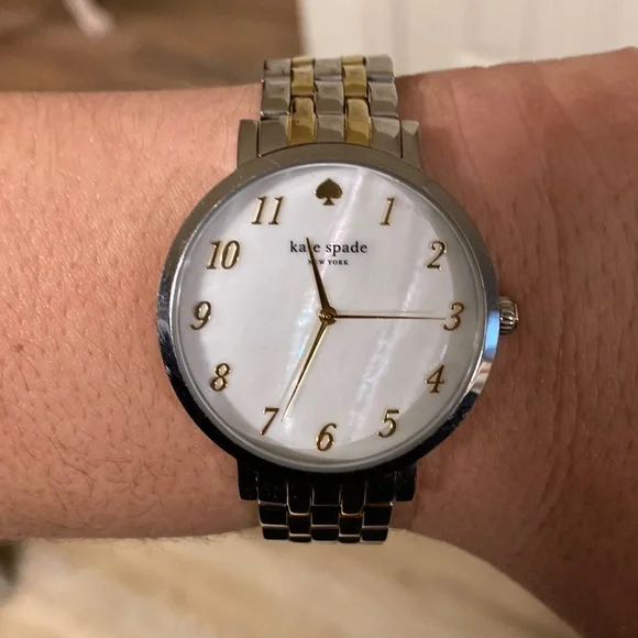 Kate spade two toned watch Kate Spade Holland Two Tone Rose Gold/Pink Band Ladies Watch  main image 4